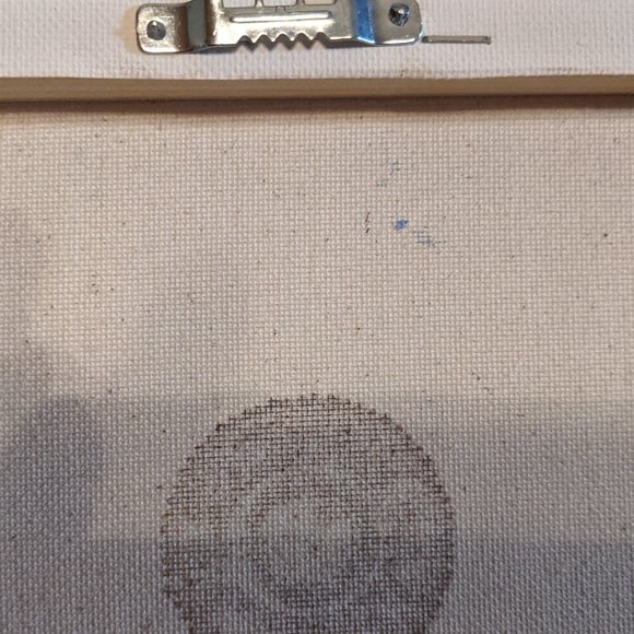 ORIGINAL Acrylic Painting 10" x 12" GUITAR on Canvas SIGNED tlp Gray Red Pink - Picture 7 of 8